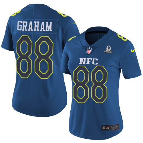 Nike Seahawks #88 Jimmy Graham Navy Women's Stitched NFL Limited NFC Pro Bowl Jersey - Click Image to Close